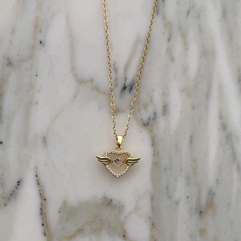 🪽 Angel’s Heart Necklace 🤍 STAINLESS STEEL